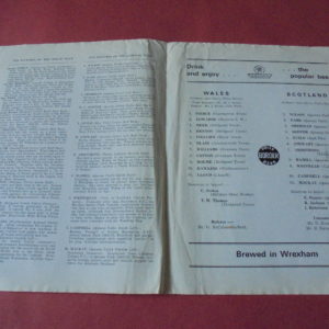 1969 WALES V SCOTLAND AMATEUR INTERNATIONAL