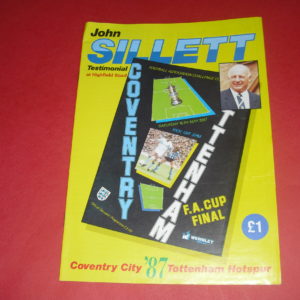 1991/92 COVENTRY V TOTTENHAM JOHN SILLETT TESTIMONIAL
