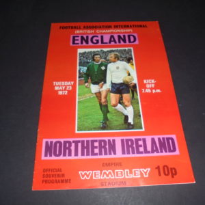 1972 ENGLAND v NORTHERN IRELAND