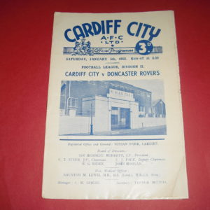 1951/52 CARDIFF CITY V DONCASTER