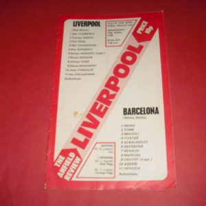 1975/76 LIVERPOOL V BARCELONA UEFA CUP SEMI FINAL