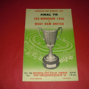 1965 TSV MUNICH V WEST HAM EUROPEAN CUP WINNERS CUP FINAL
