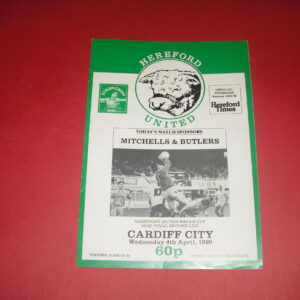 1989/90 HEREFORD V CARDIFF CITY (WELSH CUP SEMI FINAL)