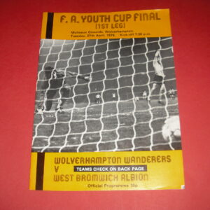1976 WOLVES V WBA FA YOUTH CUP FINAL