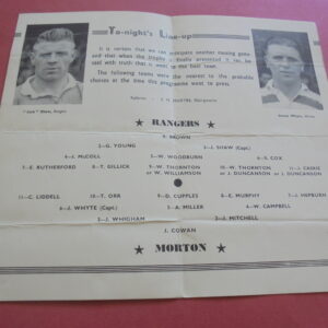 1948 RANGERS v MORTON (SCOTTISH CUP FINAL REPLAY) 21.04.1948