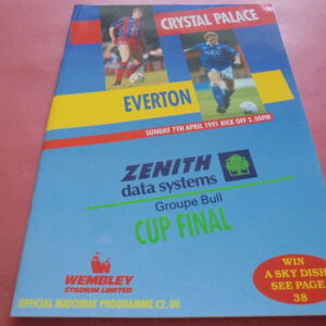 1991 CRYSTAL PALACE v EVERTON (ZENITH DATA SYSTEMS CUP FINAL)