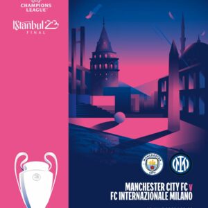 2023 MANCHESTER CITY v INTER MILAN (CHAMPIONS LEAGUE FINAL) free post